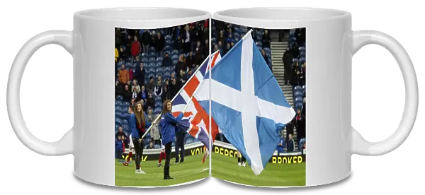 Battle at Ibrox: Rangers vs Elgin City - A 1-1 Draw in the Third Division: Flag-Bearing Pride