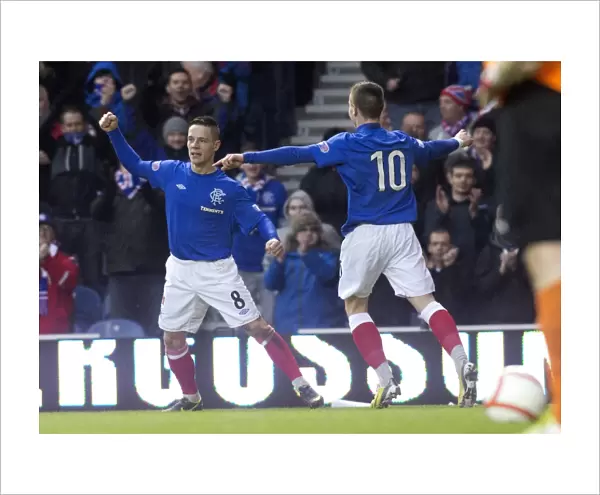 Rangers Ian Black Scores Fourth Goal: 4-0 Victory Over Queens Park at Ibrox Stadium (Scottish Third Division Soccer)