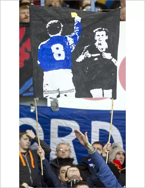 Ecstatic Rangers Fans Honoring Gascoigne: 4-0 Victory Celebration at Ibrox Stadium