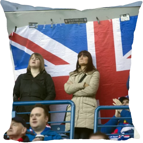 Rangers Football Club: Triumphant Union Jack Waving Fans Celebrate 3-1 Victory Over East Stirlingshire at Ibrox Stadium