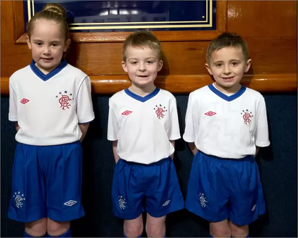 Rangers Mascots in the Tunnel: Anticipation Before Rangers vs Annan Athletic in the Scottish Third Division (1-2 in Favor of Annan)