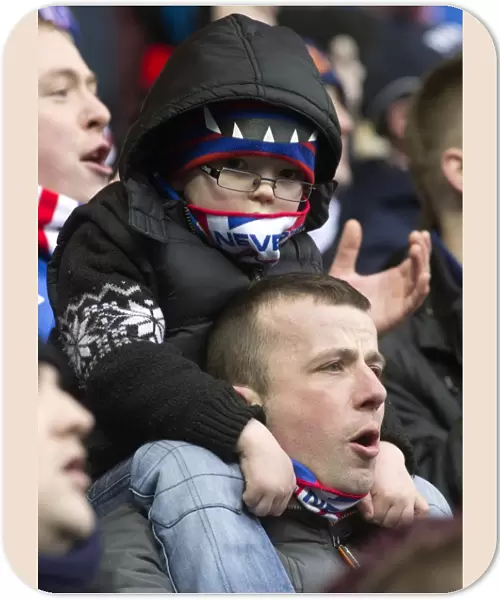 Unwavering Rangers Fans: A Tight Third Division Battle at Ibrox Stadium (1-2 in Favor of Annan Athletic)