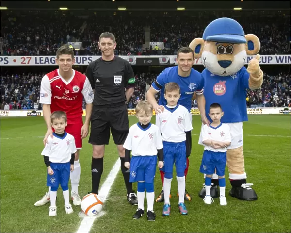 Rangers Captain Lee McCulloch and the Mascots: A Battle of Scoreless Pride at Ibrox Stadium (Rangers vs Stirling Albion)