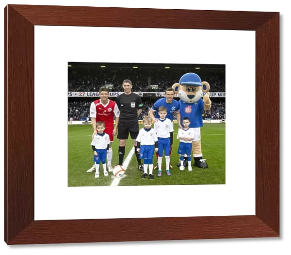 Rangers Captain Lee McCulloch and the Mascots: A Battle of Scoreless Pride at Ibrox Stadium (Rangers vs Stirling Albion)