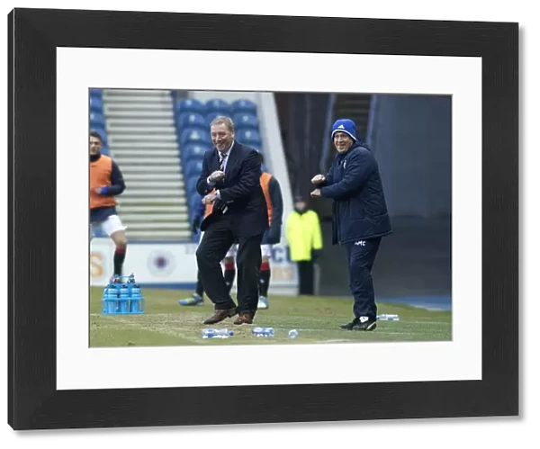 Rangers McCoist and McDowall Go Gangnam Style: Celebrating Hegarty's Goal (2-0 vs Linfield) at Ibrox Stadium