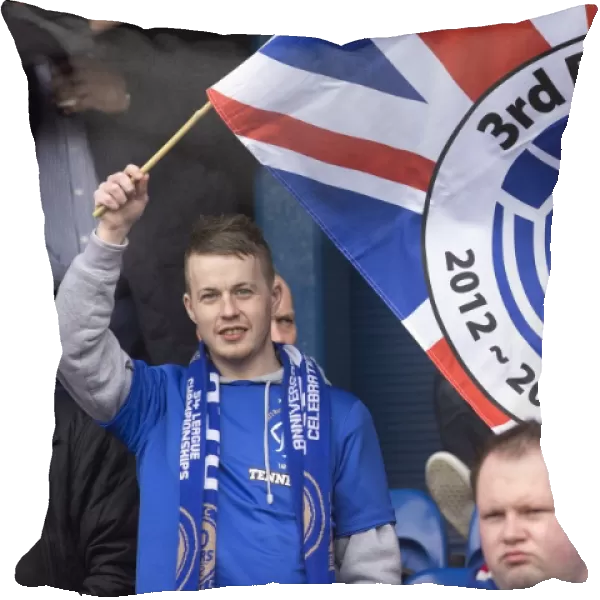 Rangers Football Club: Triumphant 2-0 Victory over Clyde - Fans Hoist the Title-Winning Flag at Ibrox Stadium