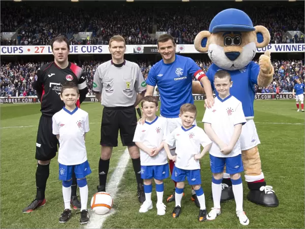 Rangers Football Club: Lee McCulloch Lifts the Trophy - 2-0 Victory over Clyde at Ibrox Stadium with Mascots