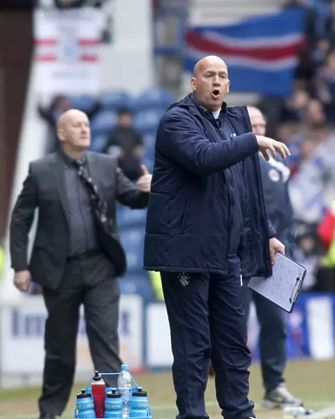 Rangers Assistants Encourage Team to Press On: 2-0 Lead Against Clyde at Ibrox Stadium