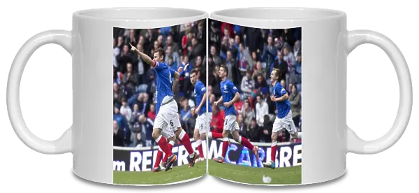 Rangers Lee McCulloch Scores the Winning Goal: 2-0 Against Clyde at Ibrox Stadium