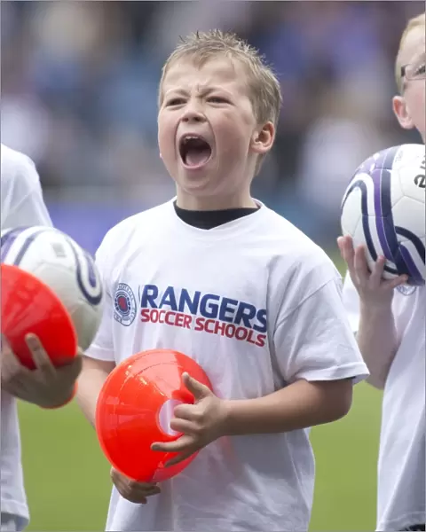 Young Rangers Shine: Half-Time Magic at Ibrox - Pitchside Experience for Soccer School Kids