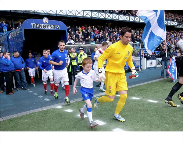 Surprising Defeat at Ibrox: Rangers FC's Neil Alexander and Mascots Lead Out Team Amidst 1-2 Loss to Peterhead