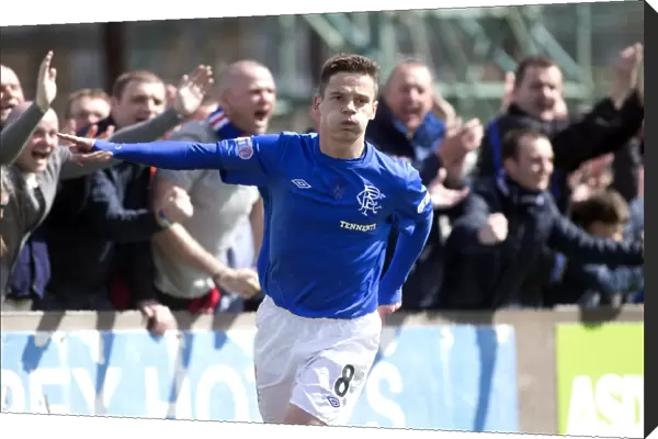 Rangers Ian Black: Exulting in His Fourth Goal Against East Stirlingshire (4-2)