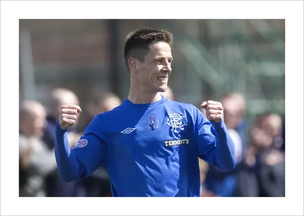 Rangers Ian Black's Exultant Reaction to Scoring the Fourth Goal Against East Stirlingshire in Scottish Third Division
