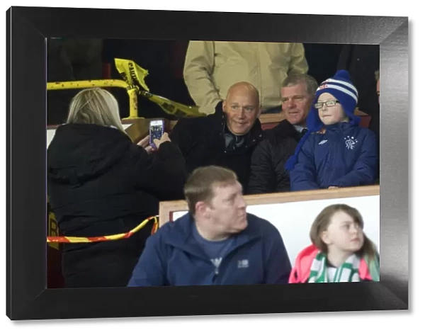 Rangers Football Club: Ally McCoist, Kenny McDowall, and Ian Durrant Engage with Young Fan at 2013 Glasgow Cup Final