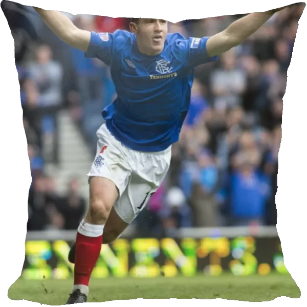 Rangers Fraser Aird: Jubilant Moment as He Scores the Winner Against Berwick Rangers in Scottish Third Division (1-0), Ibrox Stadium