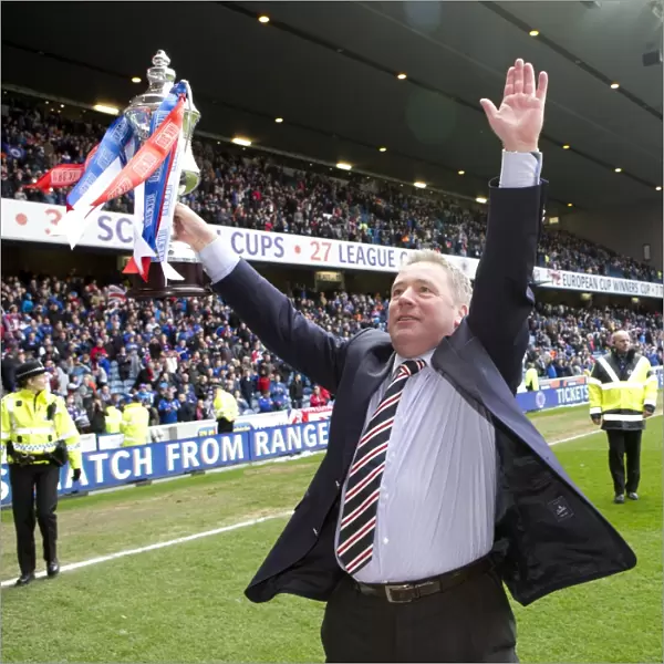 Ally McCoist and Rangers Team Celebrate Irn-Bru Third Division Title with 1-0 Victory over Berwick Rangers at Ibrox Stadium