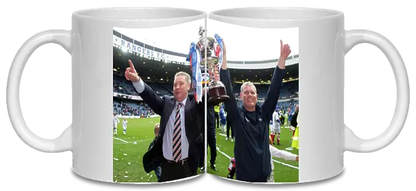 Rangers FC: Celebrating Promotion to Scottish Third Division with the Irn-Bru Trophy