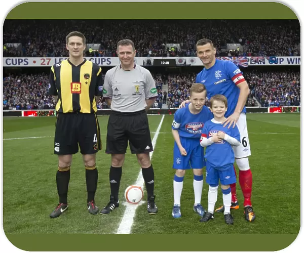 Rangers Glory: Lee McCulloch and Mascots Celebrate Historic 1-0 Victory over Berwick Rangers at Ibrox Stadium