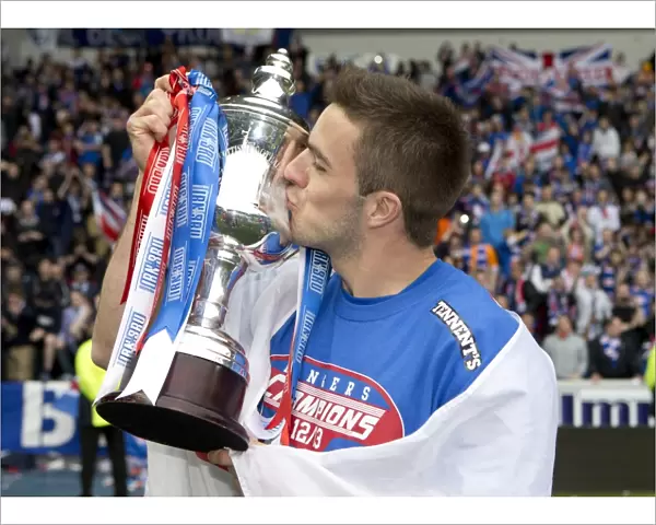 Rangers FC: Andy Little's Triumphant Moment with the Irn-Bru Scottish Third Division Title at Ibrox Stadium (1-0 vs Berwick Rangers)