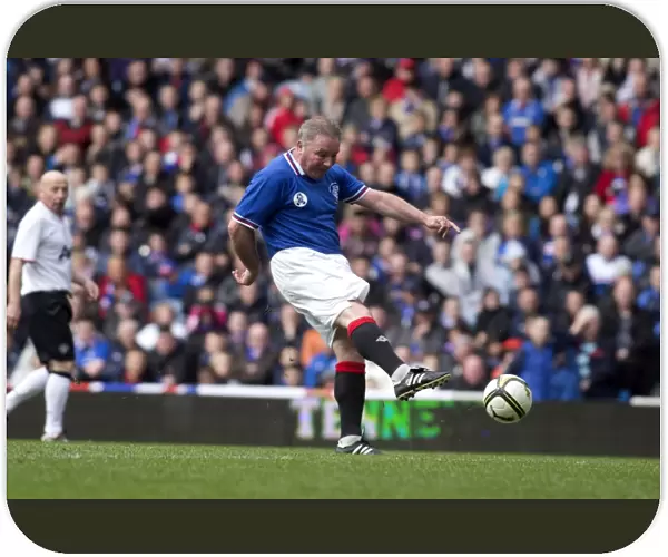Ally McCoist Scores First Goal for Rangers Legends Against Manchester United Legends at Ibrox Stadium