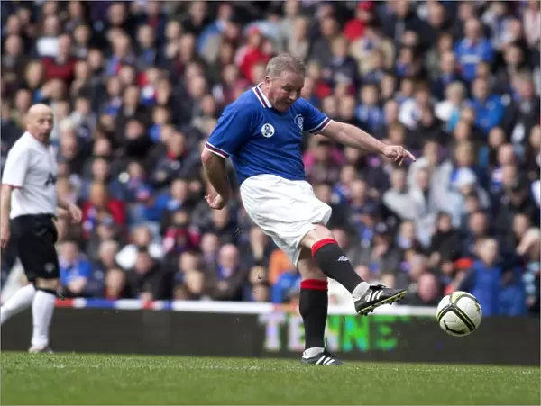 Ally McCoist Scores First Goal for Rangers Legends Against Manchester United Legends at Ibrox Stadium