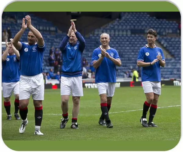 A Classic Rivalry: Rangers Legends and Manchester United Legends - Unforgettable Applause at Ibrox Stadium