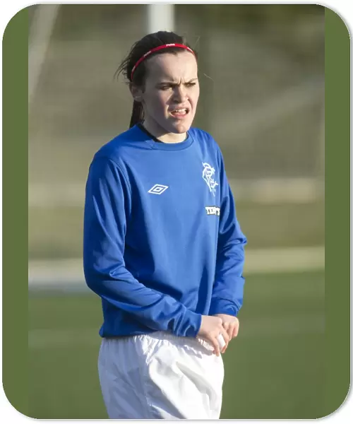 Amie McGill in Action: Rangers Ladies vs Hibernian Ladies - Scottish Women's Premier League Soccer Match