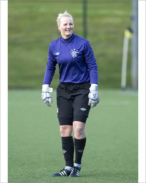 Rangers Khym Ramsay Fights for Victory: Rangers Ladies vs. Hibernian Ladies - Scottish Women's Premier League Soccer Match