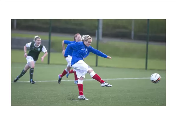 Heart-Stopping Moment: Hayley Cunningham Misses Rangers Ladies Penalty vs Hibernian Ladies in Scottish Womens Premier League