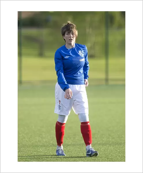 Megan Sneddon in Action: Rangers Ladies vs Hibernian Ladies - Scottish Women's Premier League Soccer Match
