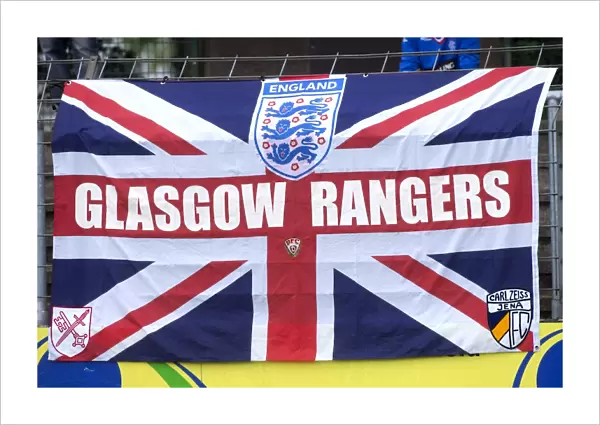 Rangers Pre-Season Victory: Triumph Over FC Gutersloh (1-0) - Fans Celebrate with Victory Banner