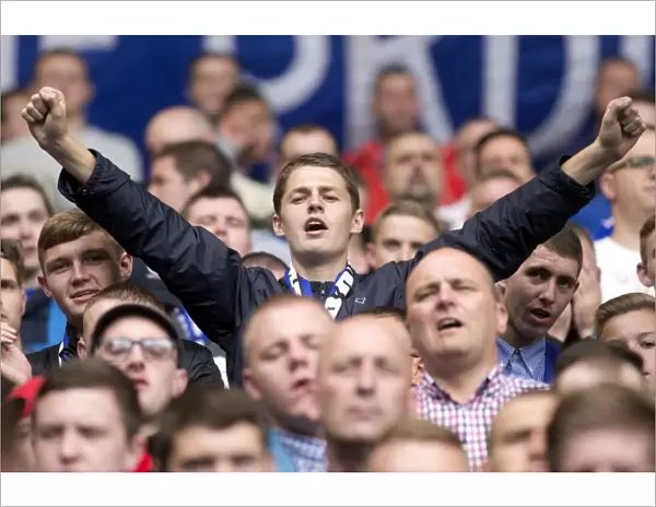 Rangers FC's Thrilling 4-1 Victory over Brechin City: A Sea of Ecstatic Fans Celebrating at Ibrox Stadium