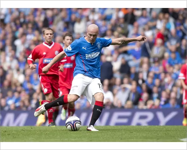 Rangers Nicky Law Scores the Decisive Goal: 4-1 Victory Over Brechin City at Ibrox Stadium (SPFL League 1)