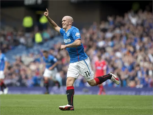 Rangers Nicky Law: Ecstatic Moment as He Scores the Goal that Secured a 4-1 Victory Over Brechin City at Ibrox Stadium