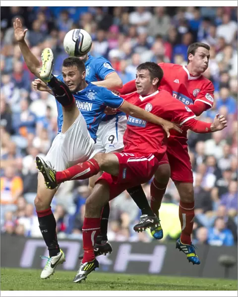 Rangers Chris Hegarty's Exultant Moment in 4-1 SPFL League 1 Victory over Brechin City at Ibrox Stadium