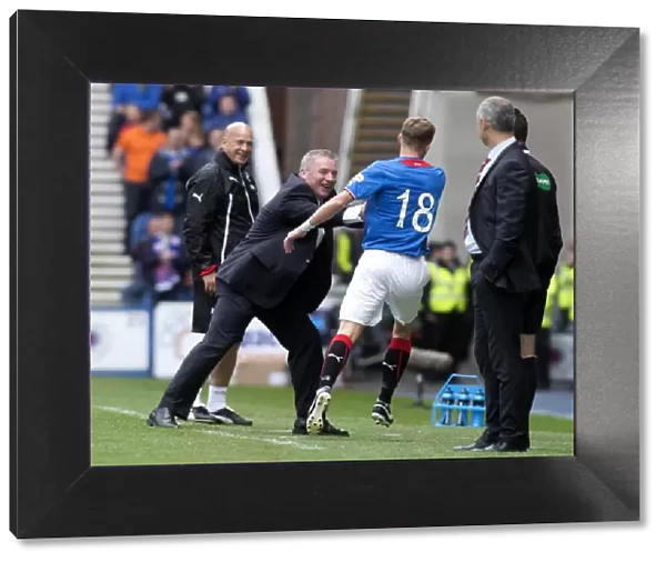 Ally McCoist and Dean Shiels: Celebrating Rangers 4-1 Victory Over Brechin City at Ibrox Stadium
