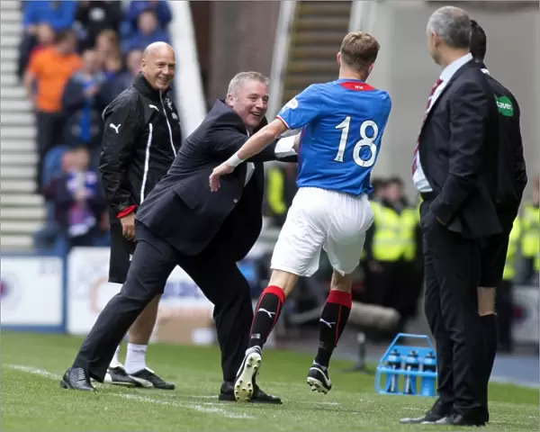 Ally McCoist and Dean Shiels: Celebrating Rangers 4-1 Victory Over Brechin City at Ibrox Stadium