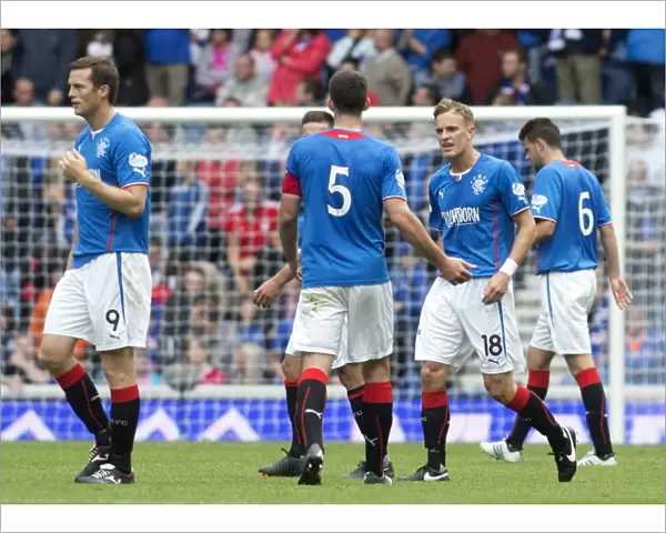 Rangers: Dean Shiels and Lee Wallace Celebrate Four-Goal Lead Over Brechin City at Ibrox Stadium