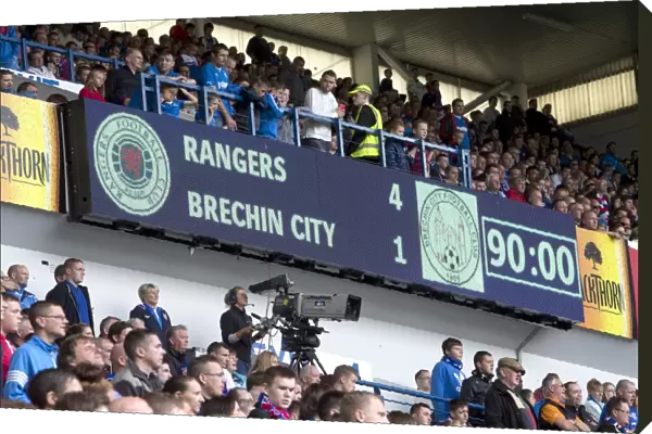 Jubilant Ibrox Scoreboard: Rangers 4-1 Victory Over Brechin City (SPFL League 1)