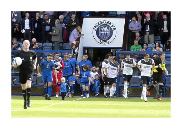 Rangers Football Club: Captains Lead Out Scottish League One Match vs. Stranraer at Stair Park (3-0)