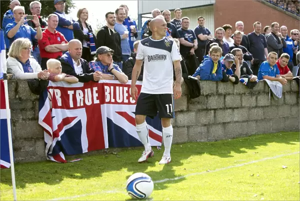 Rangers Nicky Law Gears Up for Corner Kick: 3-0 Lead Over Stranraer in Scottish League One at Stair Park