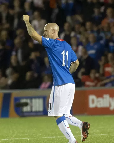 Rangers Nicky Law Rejoices in Sixth Goal: Airdrieonians 0-6 Rangers (Scottish League One, Excelsior Stadium)