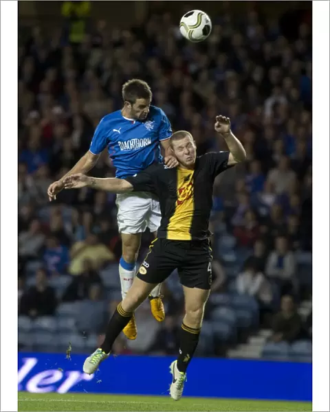 Rangers Andy Little Scores Dominant Header (2-0) Against Berwick Rangers in Ramsden Cup Round Two at Ibrox Stadium