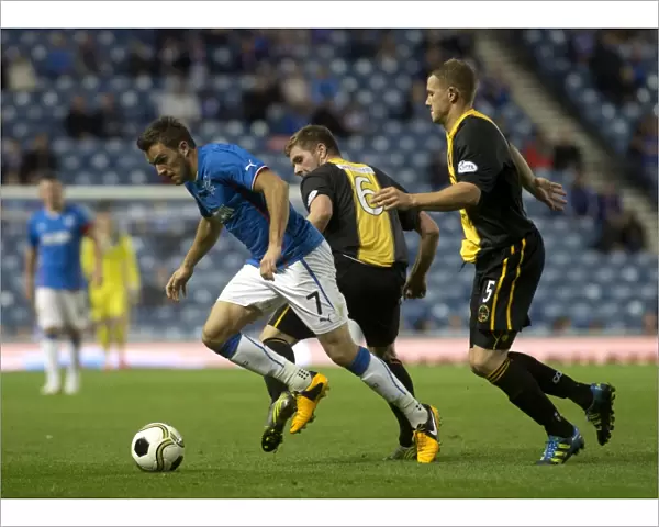 Rangers FC's Andy Little Scores Stunning Goal Past Berwick Rangers Defenders in Ramsden Cup Round Two (2-0) at Ibrox Stadium