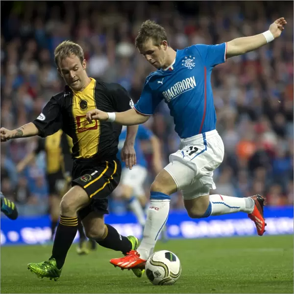 David Templeton Scores the First Goal for Rangers in Ramsden Cup Round Two: A 2-0 Victory over Berwick Rangers at Ibrox Stadium
