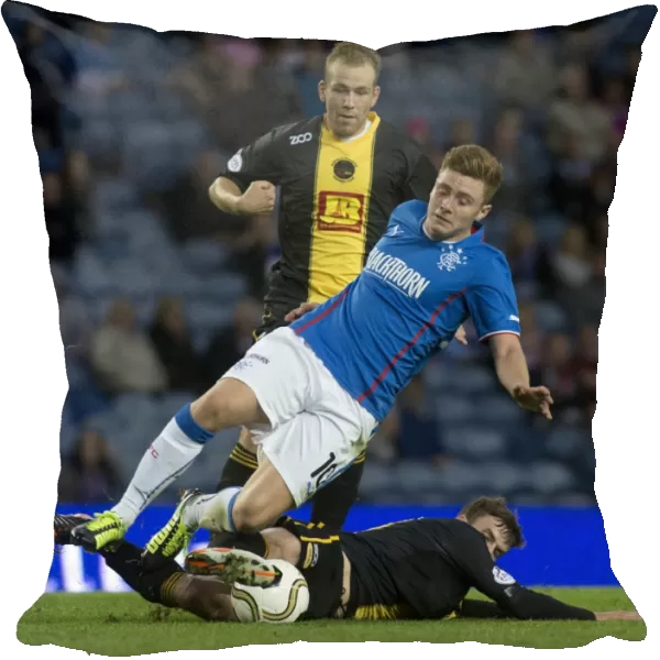 Rangers Take 2-0 Lead over Berwick Rangers in Ramsden Cup: Lewis Macleod Fouled by Steven Notman at Ibrox Stadium