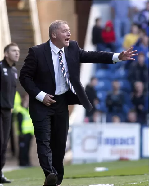 Ally McCoist Motivates Rangers Players During Ibrox Victory over Arbroath in Scottish League One