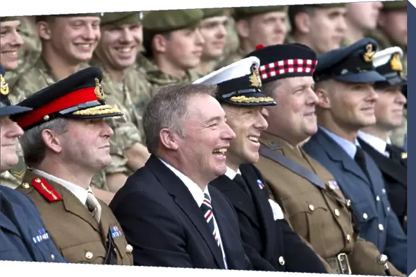 Rangers Football Club vs Stenhousemuir: Ally McCoist Honors Armed Forces - 8-0 Ibrox Victory with Pre-Game Military Encounters