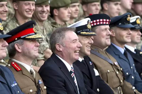 Rangers Football Club vs Stenhousemuir: Ally McCoist Honors Armed Forces - 8-0 Ibrox Victory with Pre-Game Military Encounters
