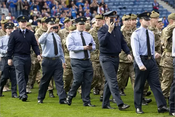 Saluting Heroes: Military Tribute at Half Time - Rangers Football Club vs Stenhousemuir (8-0)